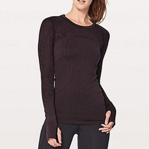 Lululemon Swiftly Long Sleeve in Black Cherry Sz.6